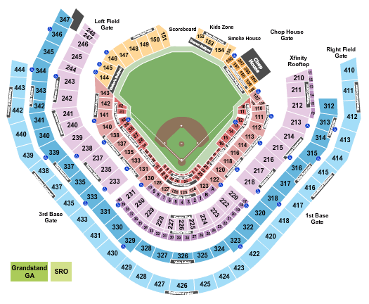 Truist Park Atlanta Braves Seating Chart